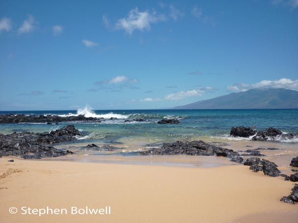 By mid-afternoon the tropical light was busy smashing intense colour out of everything around me, and the beach was intensely beautiful.
