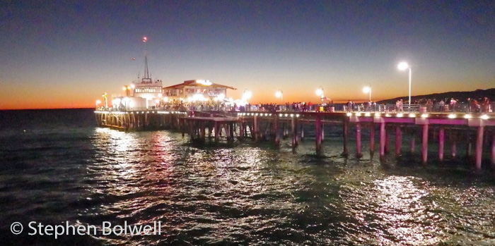 Santa Monica Pier si essentially two piers joined together - the long narrow Municipal pier was built originally for the sole purpose of getting sewage out beyond the breakers - there were no amenities to go down and look at which under the circumstance is hardly surprising.