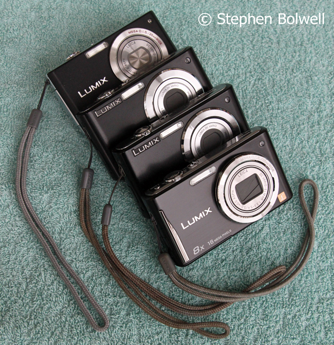 I like using small fully automatic cameras to get interesting pespectives quickly and without fuss. These Lumix camera are favourites - none are new or expensive and I often set them on the macro setting to get wilidlfe close ups.