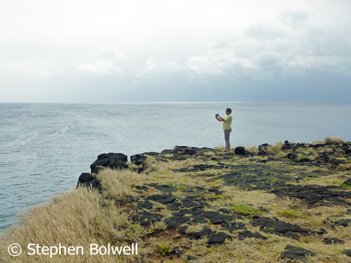 The wind was gusting so oddly here I was pleased when Jen stopped taking pictures on the cliff top.